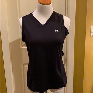 Black dri-fit sleeveless UA shirt M